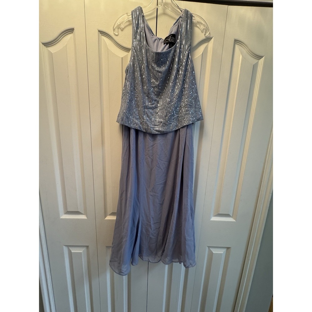ALEX‎ Evenings Sleeveless Evening Gown, Dress Size 12 Blue $249